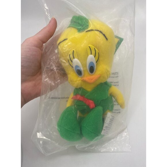 Vintage 1992 McDonald's Looney Tunes Tweety Bird Christmas Plush Toy Sealed - Picture 5 of 5